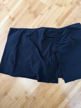 Profile by Gottex Black Swim Skirt with Drawstring Side